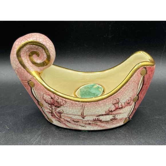 Set Of 2 Vtg. Signed Veneto Flair Gondola Candlestick Holders-Made In Italy-1978 - Picture 8 of 10